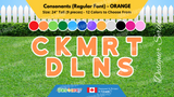 Consonants (Solid Color) 24" Tall Individual Lettering (Regular Font) Total 9 pcs | Yard Sign Rental Business | Printed in Canada