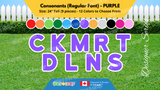 Consonants (Solid Color) 24" Tall Individual Lettering (Regular Font) Total 9 pcs | Yard Sign Rental Business | Printed in Canada