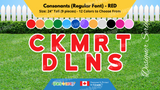 Consonants (Solid Color) 24" Tall Individual Lettering (Regular Font) Total 9 pcs | Yard Sign Rental Business | Printed in Canada