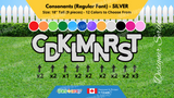 Consonants (Solid Color) 18" Tall Individual Lettering (Regular Font) Total 18 pcs | Yard Sign Rental Business | Printed in Canada