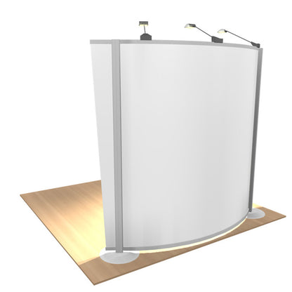 Artsoft Expo Solutions Inc. 1010C01 display stand with multiple shelves and adjustable height for trade show presentations