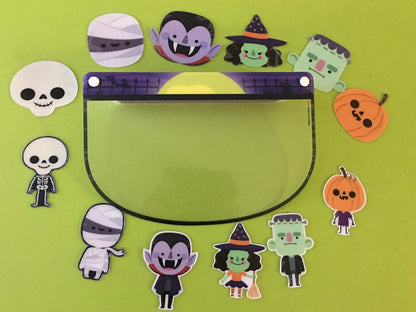 Pack of 2 - Kids Face Shield - DIY Kit - Halloween (Made in Canada)