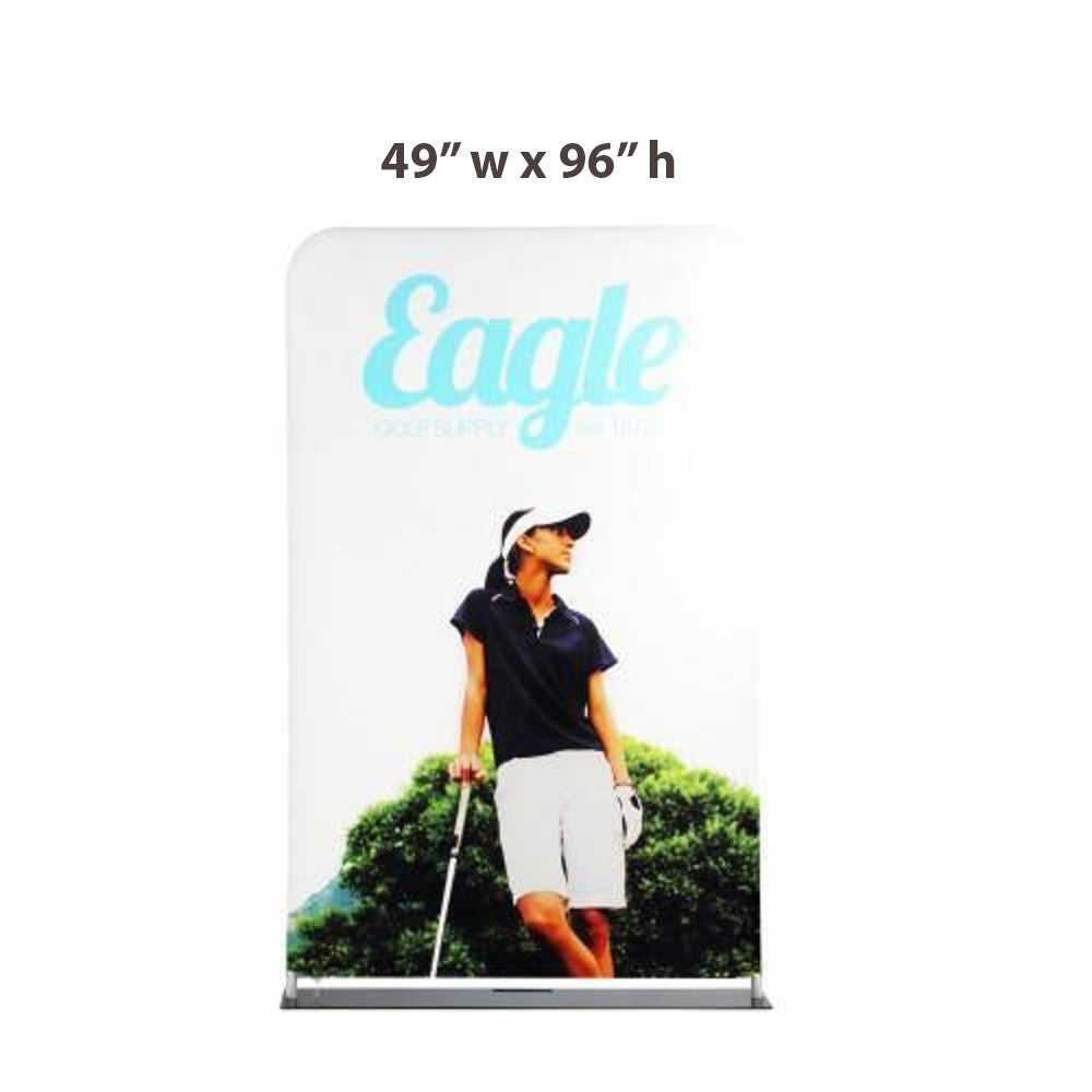 Premium fabric stand by Artsoft Expo Solutions Inc. showcasing a sleek, collapsible display frame for trade shows and events.