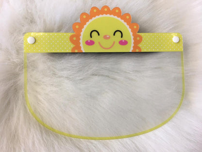 Kids face shield from Artsoft Expo Solutions Inc. Weather Collection, front view showing clear protective visor and adjustable head strap.