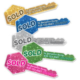 Custom Printed for Realtor | Real Estate Giant Key Cutout w Custom Name and contact info for Social Media and Photo Props | Made in Canada
