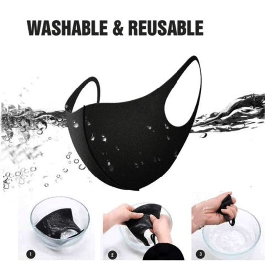 Black ultra thin cloth face mask by Artsoft Expo Solutions Inc. designed for non-medical use, comfortable and breathable.