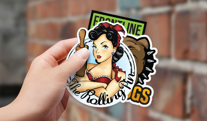 Roll labels made of paper with rounded square shape, designed for customizable sticker applications by Artsoft Expo Solutions Inc.