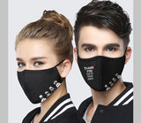 PACK of 2 | Blue and Black | Thank You to Our Frontline Workers - Reusable non medical face mask - Adult unisex