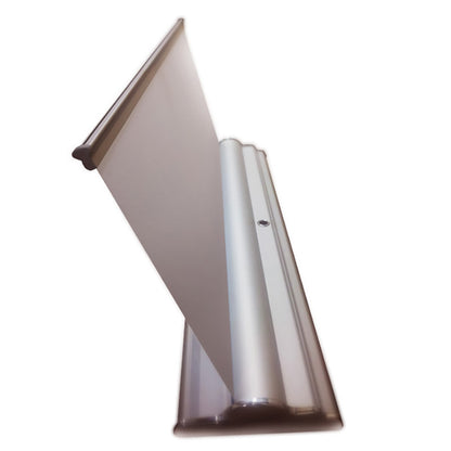 Artsoft Expo Solutions Ultra Series 24 stand, showcasing a sleek black display with sturdy metal frame and compact design.