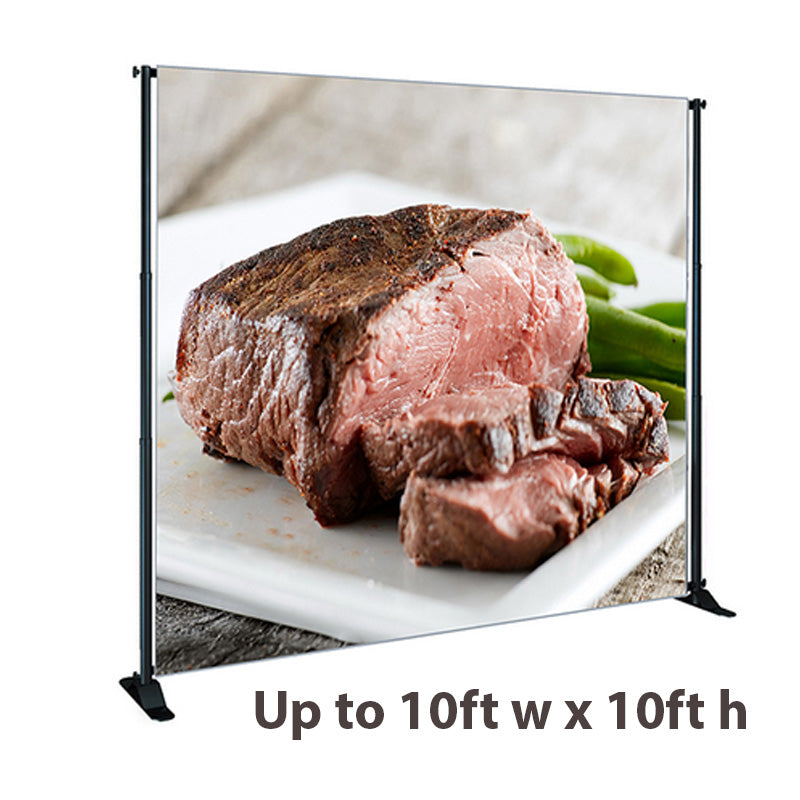 Large Artsoft Expo Solutions XL banner frame with sturdy metal construction and adjustable support for event signage.
