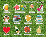 Happy Birthday Letters Sets 14"-16" Tall | Yard Sign Outdoor Lawn Decorations | Happy Birthday Set+Custom Name or Numbers (Rainbow Pattern)