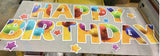 Happy Birthday (Balloon Style) Letters Yard Card Sets 18" Tall (Total 26pcs) | Yard Sign Outdoor Lawn Decor | Happy Birthday Set