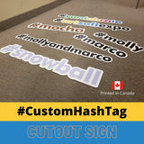 Large Custom Hashtag Signs