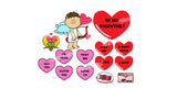 Cupid & Large Heart Valentine's Day Sign (Total 14 pcs) | Yard Sign Outdoor Lawn Decorations