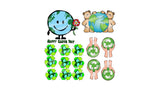 Earth Day Sign (24" tall) + 14 Decors (Total 15pcs set)  | Yard Sign Outdoor Lawn Decorations