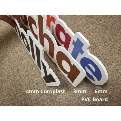 Large Custom Hashtag Signs