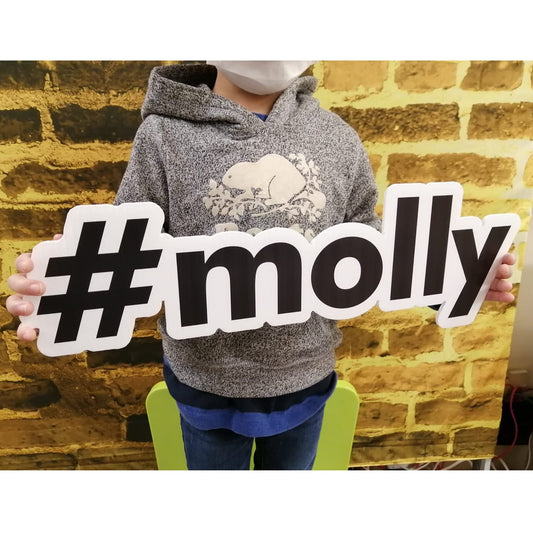 Large Custom Hashtag Signs
