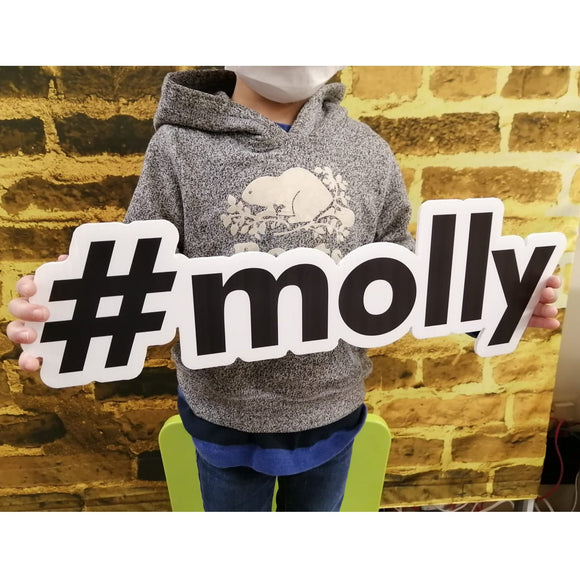 Large Custom Hashtag Signs