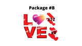 LOVE Valentine's Day Sign + 12 or 20 pcs Heart | Yard Sign Outdoor Lawn Decorations