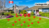 LOVE Valentine's Day Sign + 12 or 20 pcs Heart | Yard Sign Outdoor Lawn Decorations