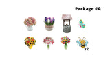 Summer Flowers Package - 9pcs or 19pcs | Yard Sign Outdoor Lawn Decorations