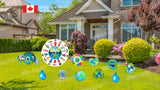 Earth Day Sign (24" tall) + 8 Decors (Total 9pcs set)  | Yard Sign Outdoor Lawn Decorations