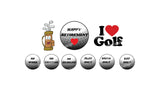 Retirement Sign - I LOVE GOLF (24" tall) + 8 Decors (Total 9pcs set)  | Yard Sign Outdoor Lawn Decorations