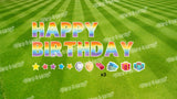 Happy Birthday (Rainbow Style) Letters Yard Card Sets 18" Tall (Total 26pcs) | Yard Sign Outdoor Lawn Decor | Happy Birthday Set
