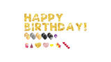 GOLD Happy Birthday Letters Yard Card Sets 16" or 24" Tall (Total 36pcs) | Birthday Yard Sign (Y-0003)