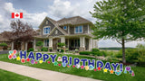 Blue Happy Birthday Letters Yard Card Sets 24" Tall (Total 41pcs) | Birthday Yard Sign (Y-0001)