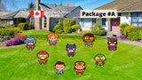 Super Heroes 16" Tall Yard Sign - 9pcs or 18pcs | Yard Sign Outdoor Lawn Decorations