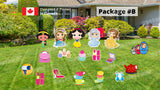 Party Girl Package - 24" Tall Characters - 8pcs or 17pcs | Yard Sign Outdoor Lawn Decorations