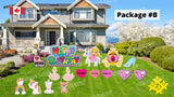 Happy Birthday Princess Packages - 24" Tall Sign & Characters (Total 7pcs or 20pcs) | Yard Sign Outdoor Lawn Decorations