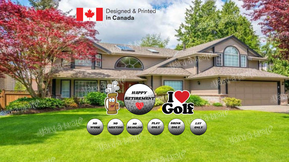 Retirement Sign - I LOVE GOLF (24
