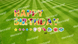 Happy Birthday (Balloon Style) Letters Yard Card Sets 18" Tall (Total 26pcs) | Yard Sign Outdoor Lawn Decor | Happy Birthday Set
