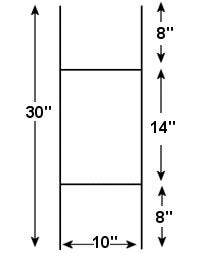 Artsoft Expo Solutions Inc. step stake for yard signs, sturdy metal sign holder with pointed end for easy ground insertion.