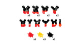 Happy Birthday (Black & Red Mouse Style) Letters Yard Card Sets 18" Tall (Total 23pcs) | Yard Sign Outdoor Lawn Decor | Happy Birthday Set