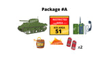 Military Theme Yard Sign – Tank 36”W x24”H + Restricted Area Sign 24"Wx24"H + Decors (Total 7 or 18pcs) | Yard Sign Outdoor Lawn Decorations