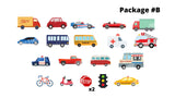 Party Boy - Cars Package – Sign Decors 12" - 16" Tall (Total 9pcs or 20pcs) | Yard Sign Outdoor Lawn Decorations