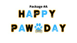 Happy Pawday Package – Balloon 18" Tall + Letters 15" Tall + Decors (Total 12 or 23 pcs) | Yard Sign Outdoor Lawn Decorations