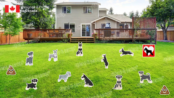 Schnauzers - Yard Sign 16” Tall + Schnauzers 12