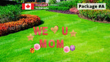 Mother's Day (We Love U Mom) - Lettering 16" Tall + Sign 24” Tall + Decors (Total 13 or 24pcs) | Yard Sign Outdoor Lawn Decorations