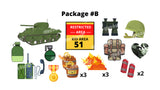 Military Theme Yard Sign – Tank 36”W x24”H + Restricted Area Sign 24"Wx24"H + Decors (Total 7 or 18pcs) | Yard Sign Outdoor Lawn Decorations