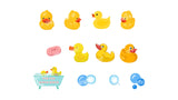 Rubber Ducky Sign Package - Ducky 15" Tall + Bath Tub with Ducks 18" Tall + Decors (Total 12 pcs) |Yard Sign Outdoor Lawn Decorations