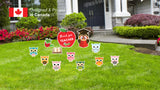 Thank you Teacher Signs  Package – Apple Sign & Teacher Owl  24” Tall + Decors  (Total 12pcs)   | Yard Sign Outdoor Lawn Decor