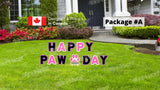 Happy Pawday Girl – Balloon 18" Tall + Letters 15" Tall + Decors (Total 12 or 26pcs) | Yard Sign Outdoor Lawn Decorations