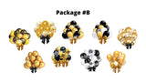 Balloon Signs Package (Gold, Black & White)  – Balloons 20"-24" Tall (Total 4pcs or 9pcs)|Yard Sign Outdoor Lawn
