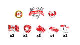 Canada Day Sign 24" Tall + Decor (Total 16pcs) | Yard Sign Outdoor Lawn Decorations | Yard Celebration on Canada Day