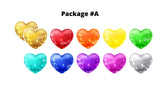 Big Hearts Sign Package – 13" tall (Total 11 pcs) or 20" tall (Total 10 pcs) | Yard Sign Outdoor Lawn