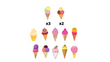 Ice Cream Set - Ice Cream Decors (Total 15 pcs) | Yard Sign Outdoor Lawn Decorations | Yardabrate Designer Series | Professional Installer